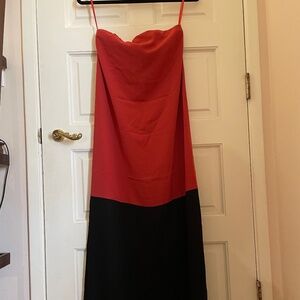 Loft color block strapless maxi dress